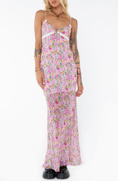 Shop Princess Polly Emily Floral Maxi Slipdress In Pink