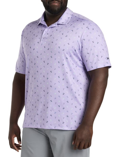 Shop Reebok Beverage Performance Polo Shirt In Purp Oasis