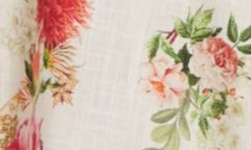 Camilla Egyptian Rose Print Raglan Sleeve Cotton Top In Egyptian Rose