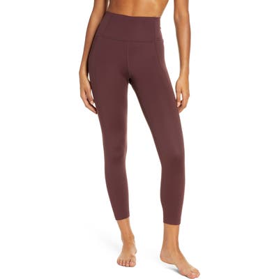 Girlfriend Collective High Waist 7/8 Leggings, Brown