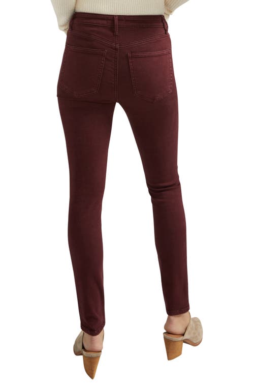 Shop Silver Jeans Co. Isbister High Waist Skinny Jeans In Bordeaux