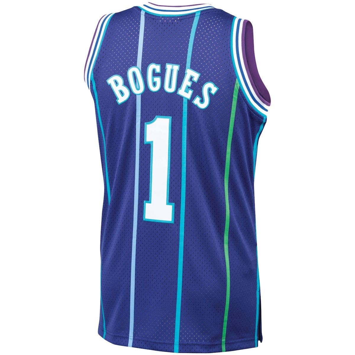 Mitchell & Ness Men's Mitchell & Ness Muggsy Bogues Purple Charlotte