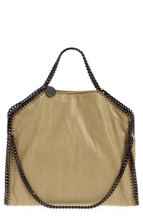 Shop Stella Mccartney Falabella Faux Leather Tote In 2902 - Light Khaki