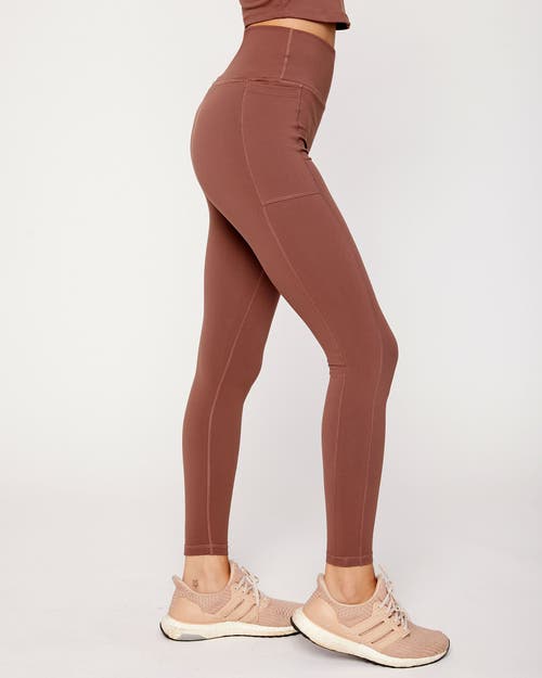 Shop Rebody Active Explore Pocket Cloudlux Legging 26" In Walnut