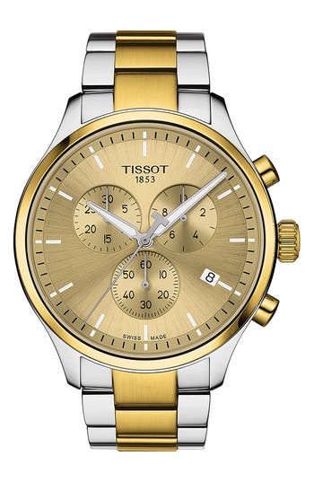 Tissot Chrono Xl Chronograph Bracelet Watch, 45mm In Gold
