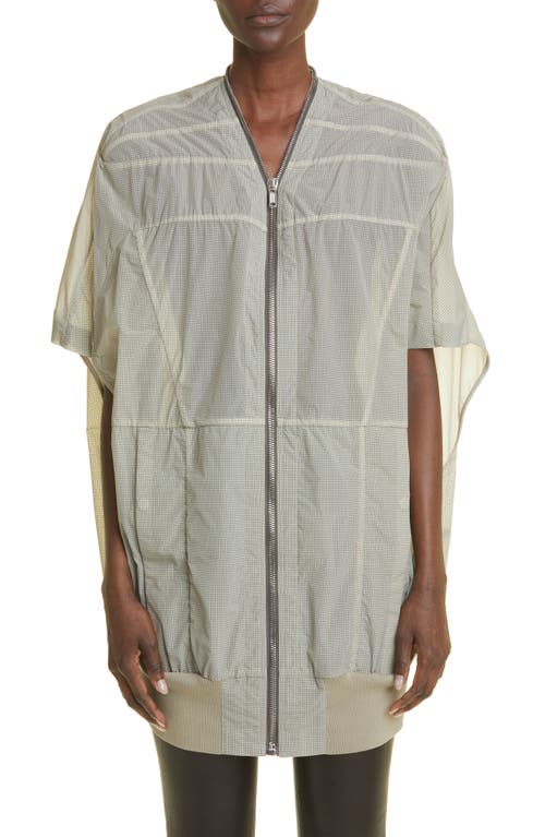 Rick Owens Girdered Bubble Cape in Pearl