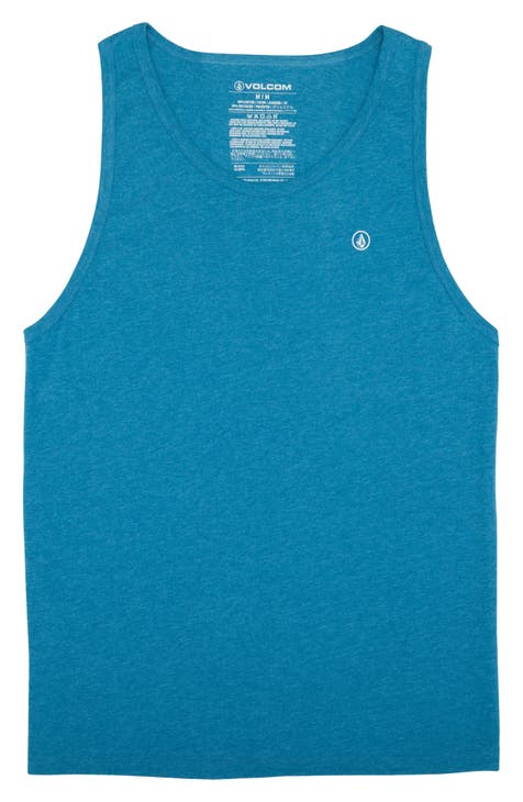 Mens Tops  Brixton Crest Tank Marine Blue • TheGreenerBlue