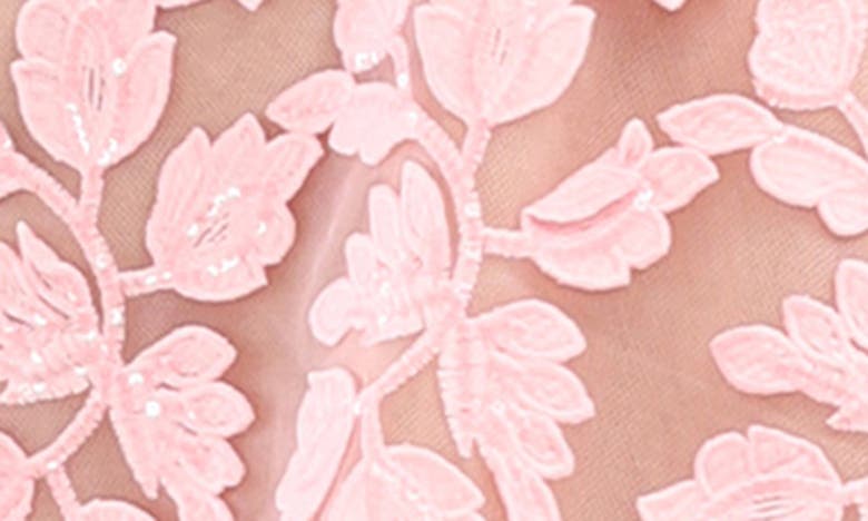 Shop Helsi Christy Appliqué Long Sleeve Minidress In Rose Petal