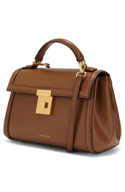 Demellier Midi Paris Smooth Leather Top Handle Bag In Tan W/be F02