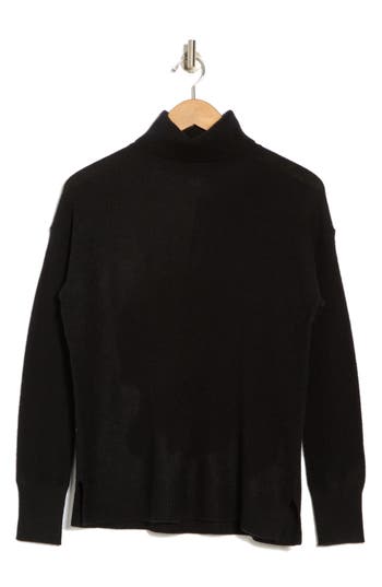 Nordstrom Turtleneck Cashmere Sweater In Black Rock