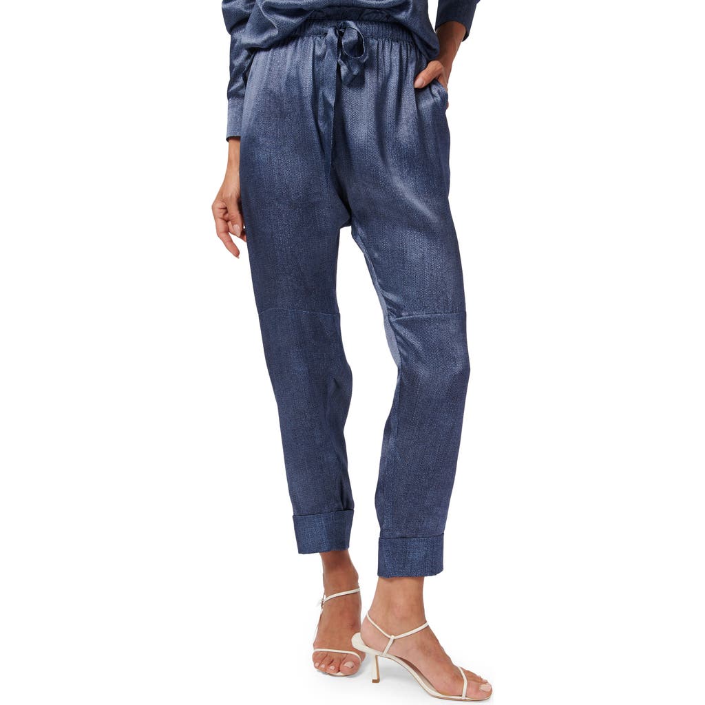 Cami Nyc Gramercy Drawstring Silk Pants In Raw Denim