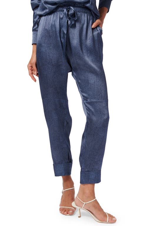 CAMI NYC Gramercy Drawstring Silk Pants Raw Denim at Nordstrom,