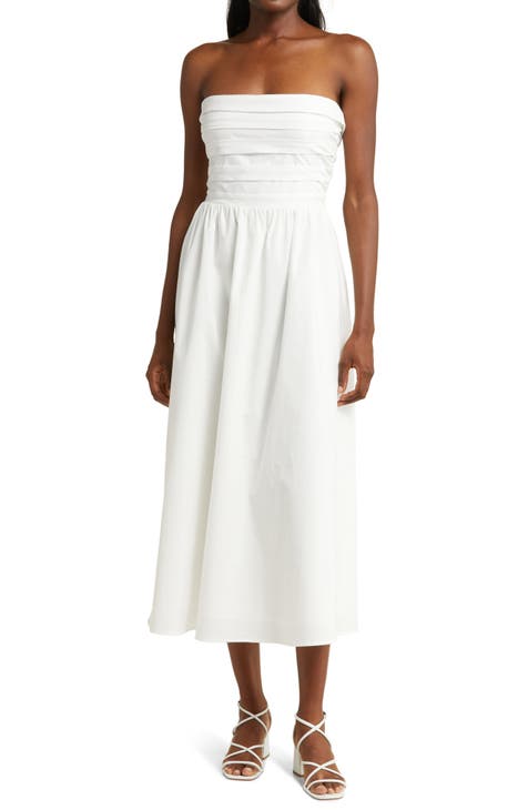 Mango Lina-H Cotton Linen Blend Midi Dress, White, 6