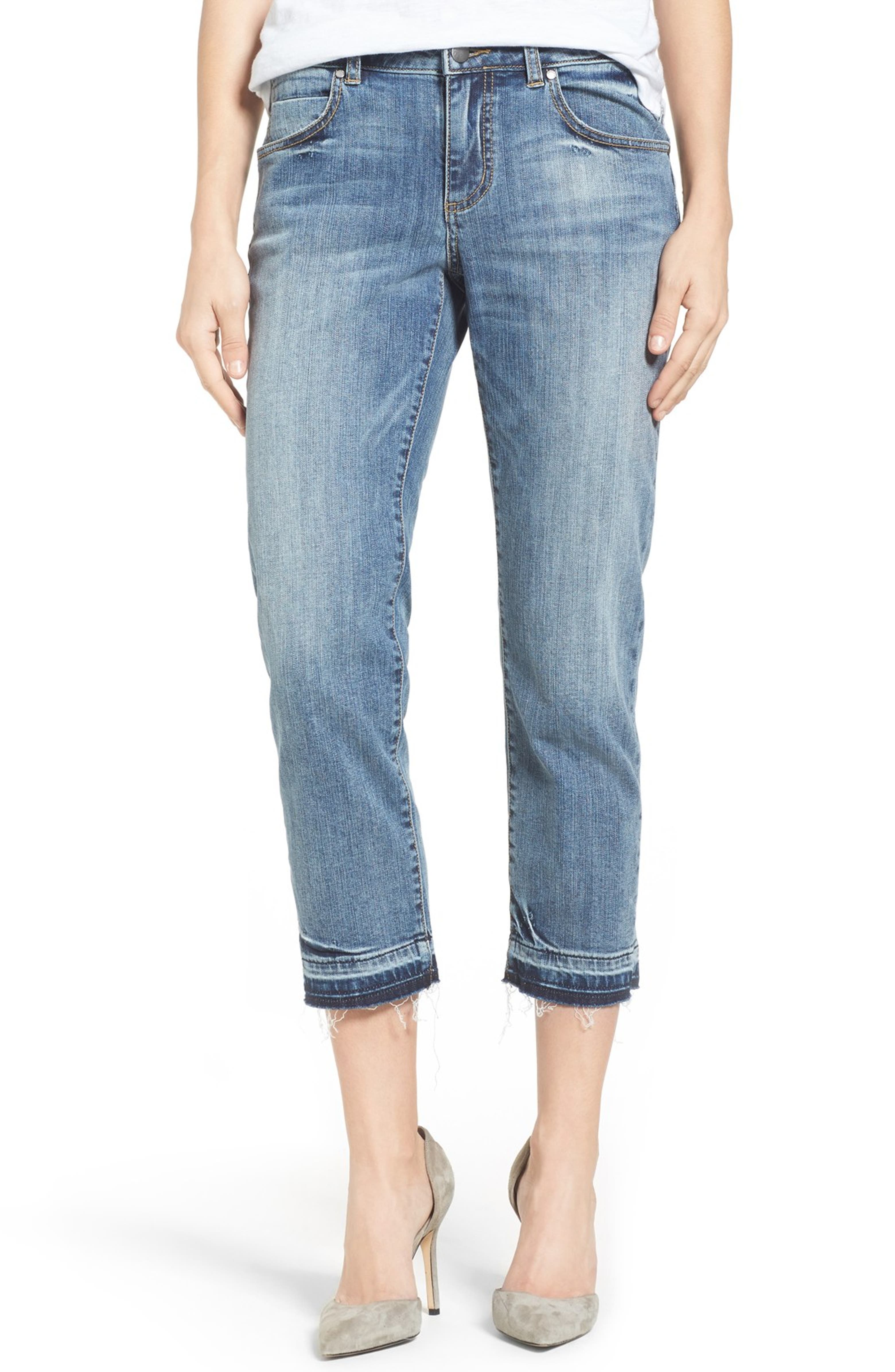 Caslon® Crop Release Hem Jeans (Regular & Petite) | Nordstrom