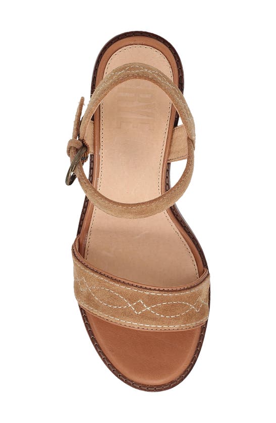 Shop Frye Pipa Platform Sandal In Almond