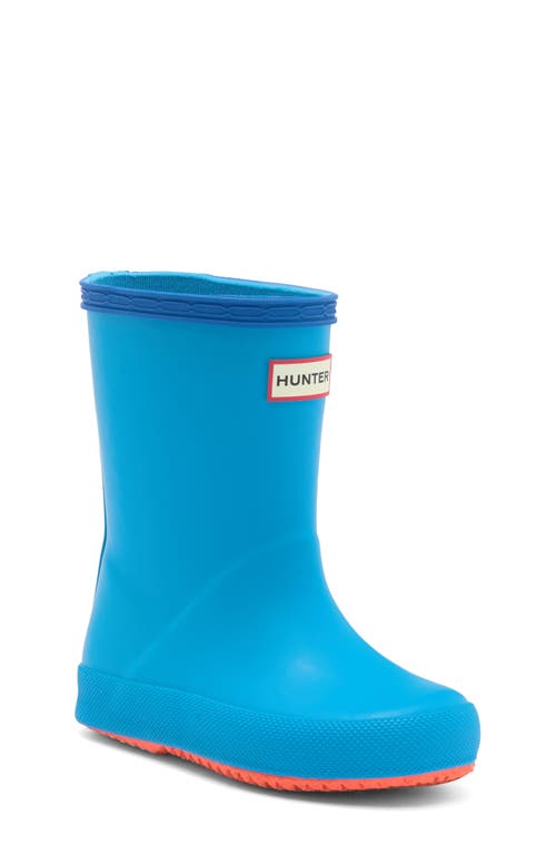 Shop Hunter Kids' First Classic Rain Boot In Vivd Blue/imperial Blue