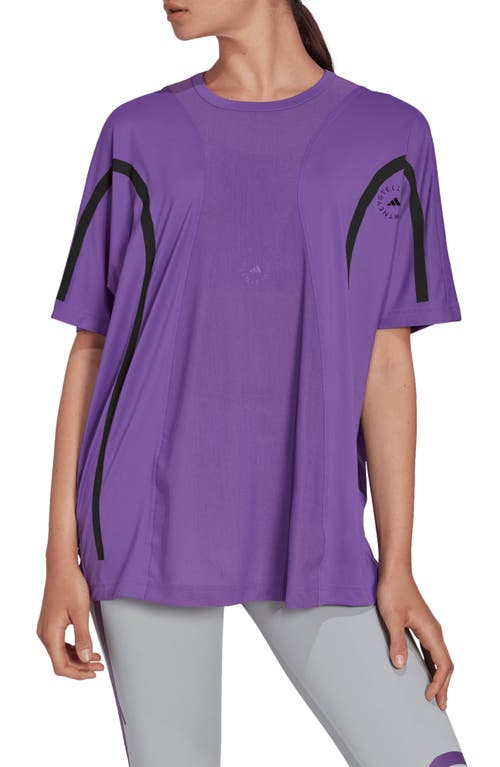adidas by Stella McCartney TPA Running T-Shirt in Active Purple/White