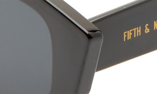 Fifth & Ninth Zaria 55mm Geometric Sunglasses In Black/black
