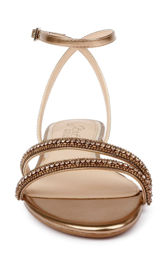 Jewel Badgley Mischka Roslyn Ankle Strap Sandal In Bronze