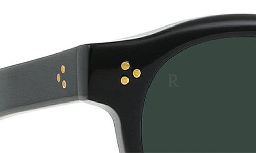Raen Zelti 49mm Polarized Small Round Sunglasses In Recycled Black/green Polar