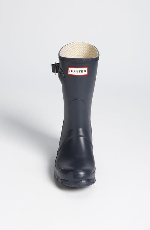 Hunter Original Short Waterproof Rain Boot In Navy