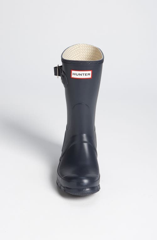 Shop Hunter Original Short Waterproof Rain Boot In Navy