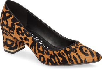 Calvin Klein Women's Brady Pump, Leopard Hair Calf, 9.5 Medium US :  : Clothing, Shoes & Accessories