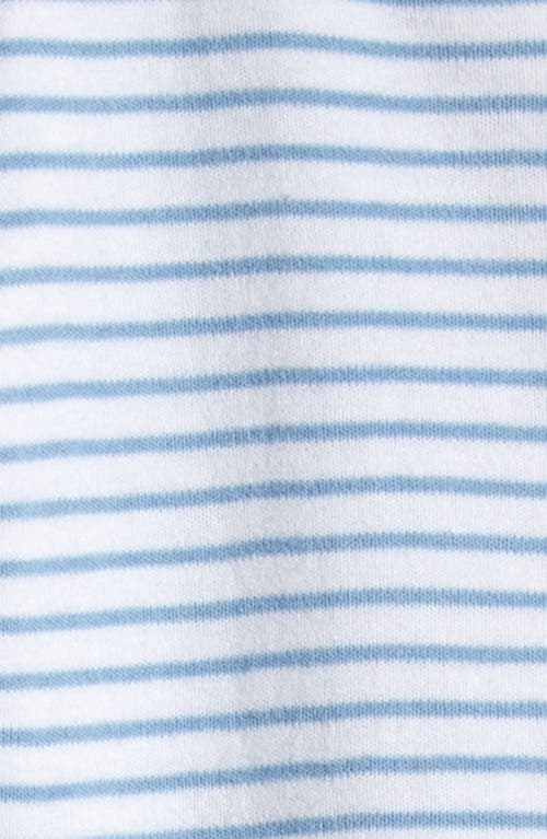 Shop Vineyard Vines Stripe Pima Cotton Footie In Dockside Blue