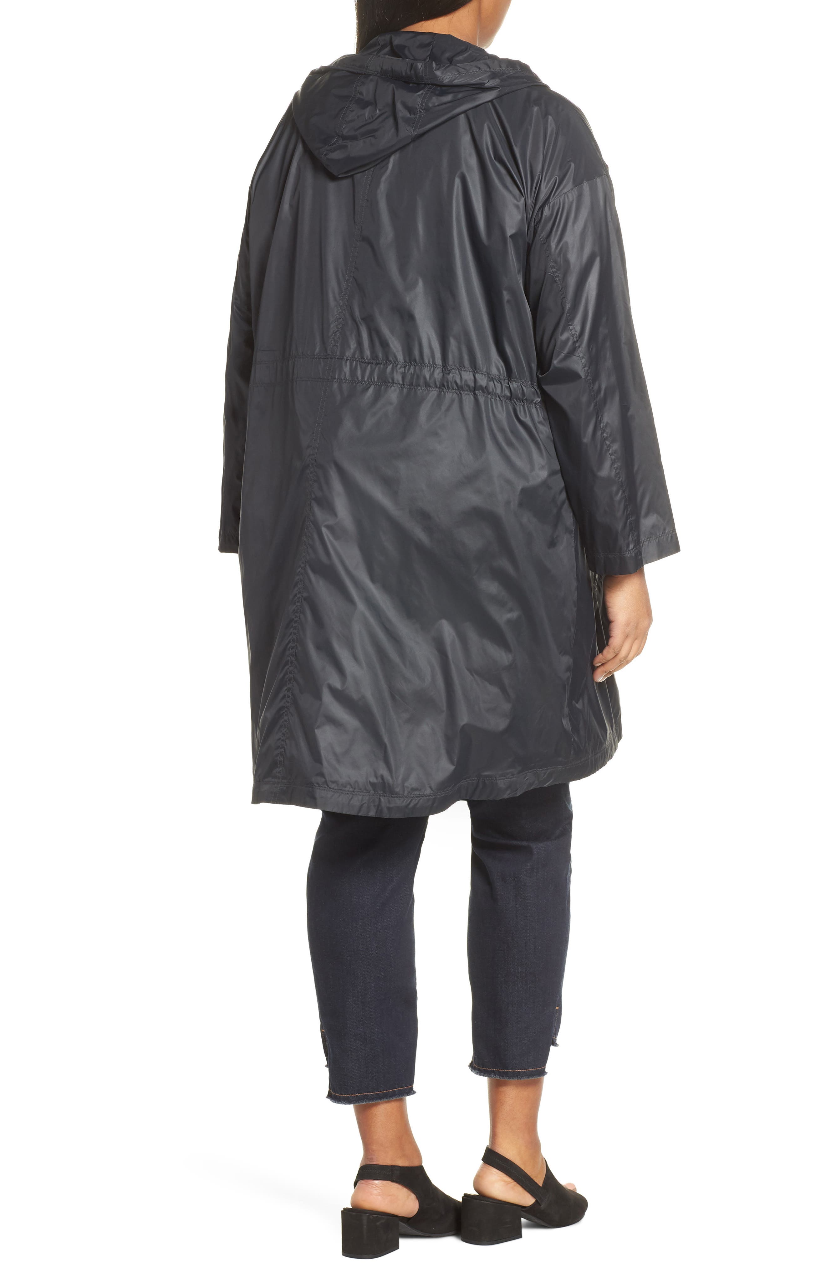 eileen fisher raincoat hooded