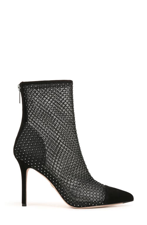 Shop Veronica Beard Lisa Cap Toe Mesh Bootie In Black Diamond