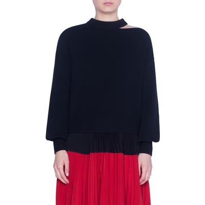 Akris Punto Luna Cutout Wool & Cashmere Sweater