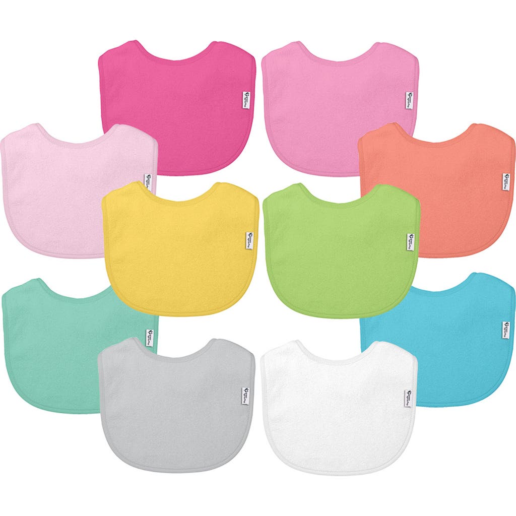 Shop Green Sprouts 10-pack Stay-dry Infant Bibs In Pink