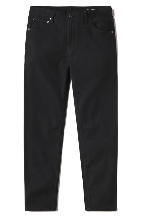 The Normal Brand Terry Five-pocket Tailored Fit Pants In Black
