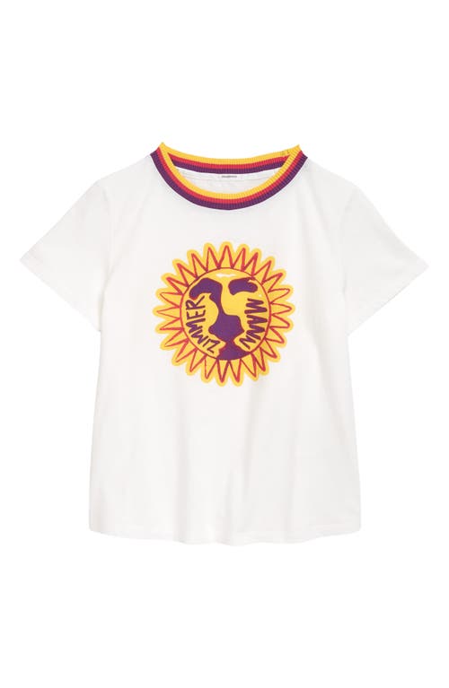 Zimmermann Kids' Clover Sun Cotton T-Shirt in Ivory