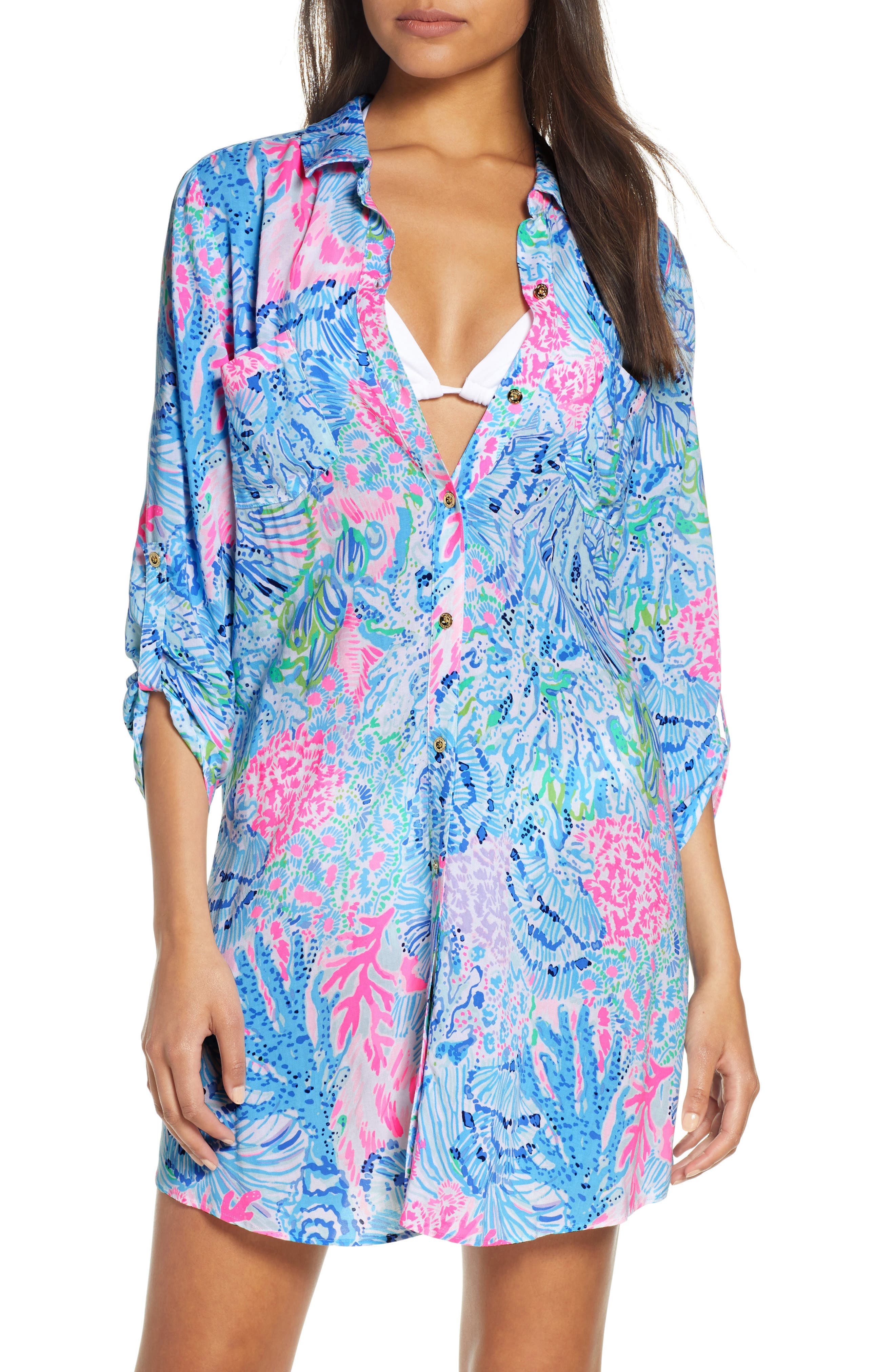 Lilly Pulitzer® Natalie CoverUp Shirtdress Nordstrom