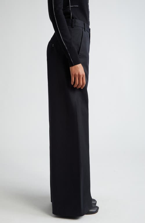 Shop Mm6 Maison Margiela Flare Cotton Pants In Black