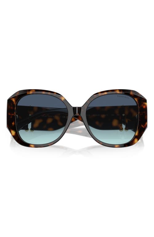 Tiffany & Co . 55mm Gradient Square Sunglasses In Brown/blue Gradient