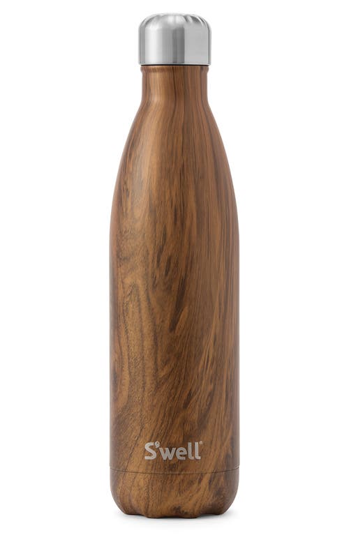 S'Well 25-Ounce Insulated Stainless Steel Water Bottle in Teakwood at Nordstrom