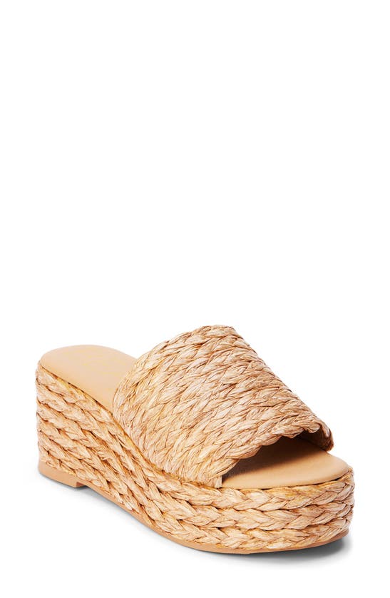 Beach By Matisse Peony Platform Wedge Sandal In Cognac