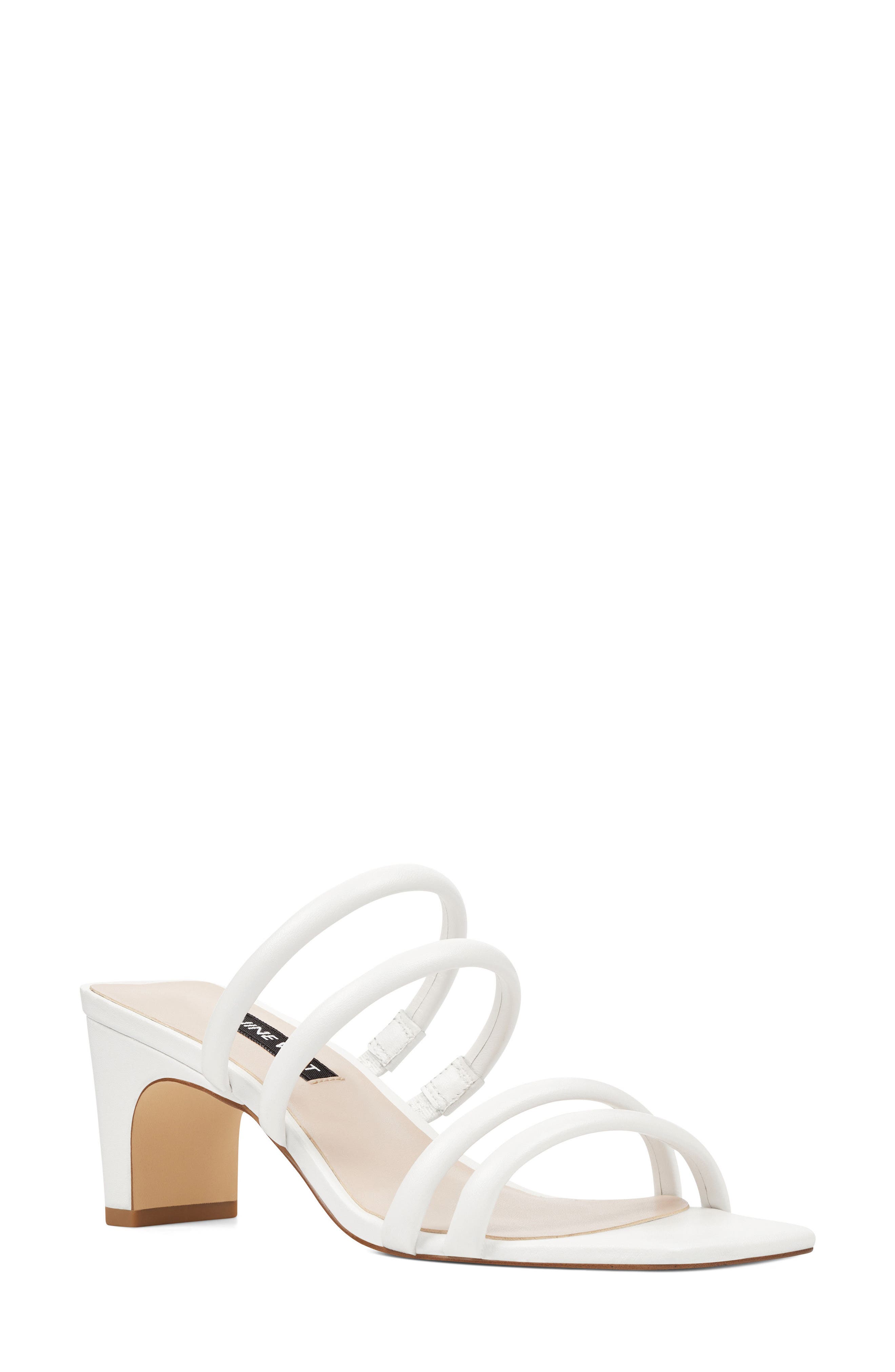 NINE WEST Womens Nakato Synthetic Heeled Sandal