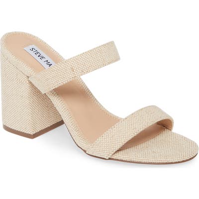 Steve Madden Lounge Block Heel Slide Sandal, Brown