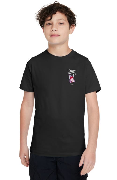 Nike Kids' Sportswear Boxy Graphic T-Shirt Black at