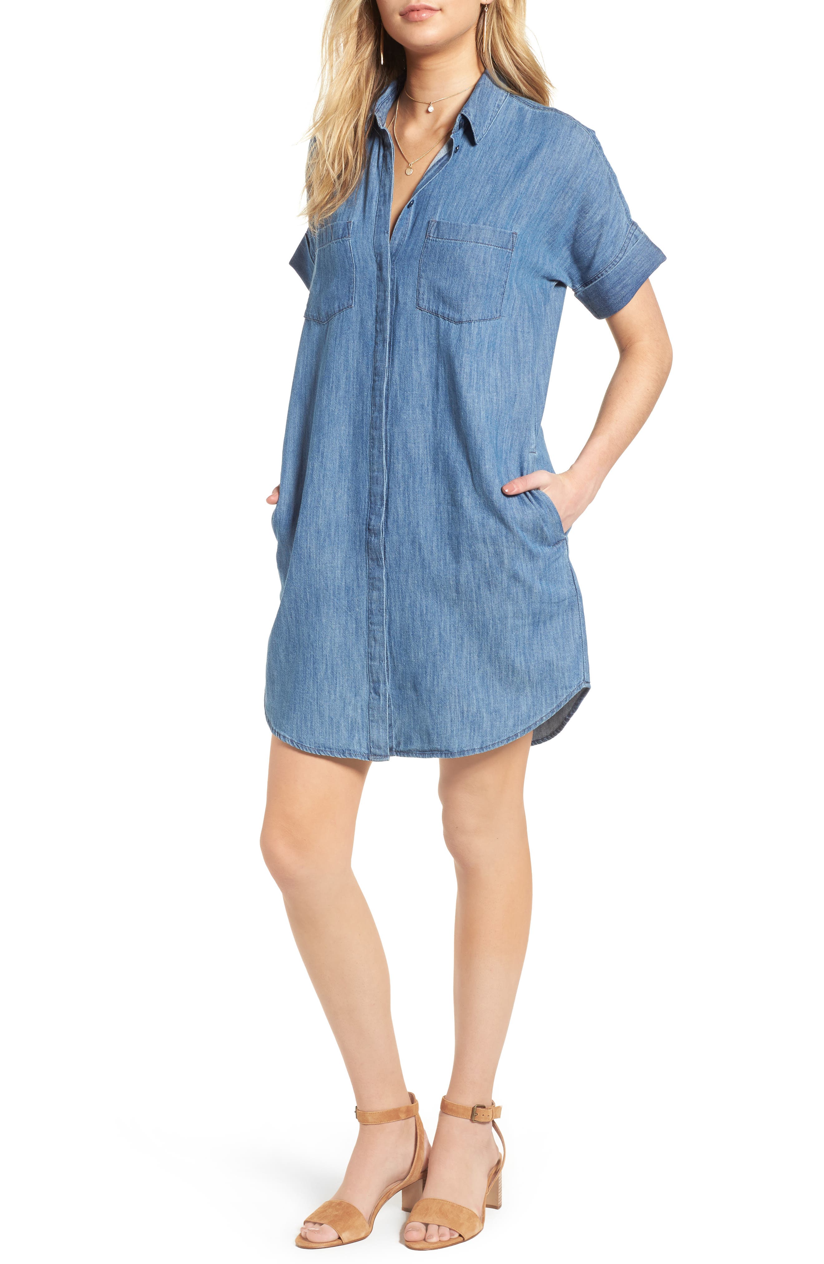 madewell denim shirtdress