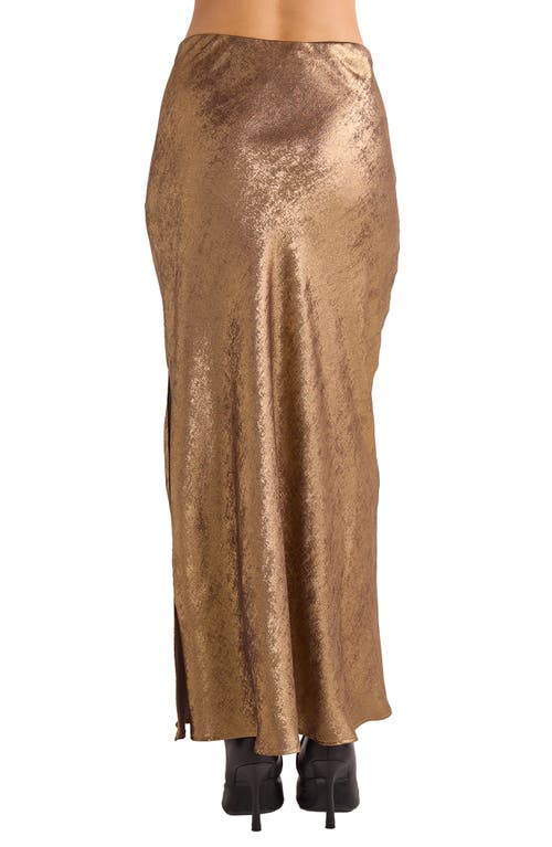 BELLA DAHL BELLA DAHL METALLIC BIAS CUT MAXI SKIRT 