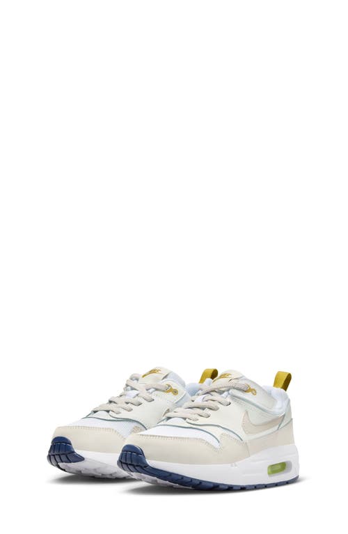 Nike Kids' Air Max 1 Easyon Sneaker In White/light Orewood/bronzine