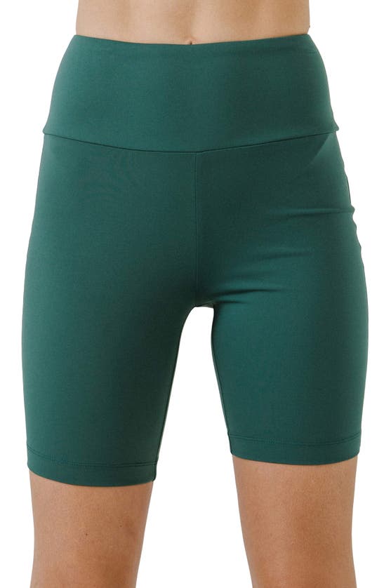 Grey Lab High Waist Bike Shorts In Petrol