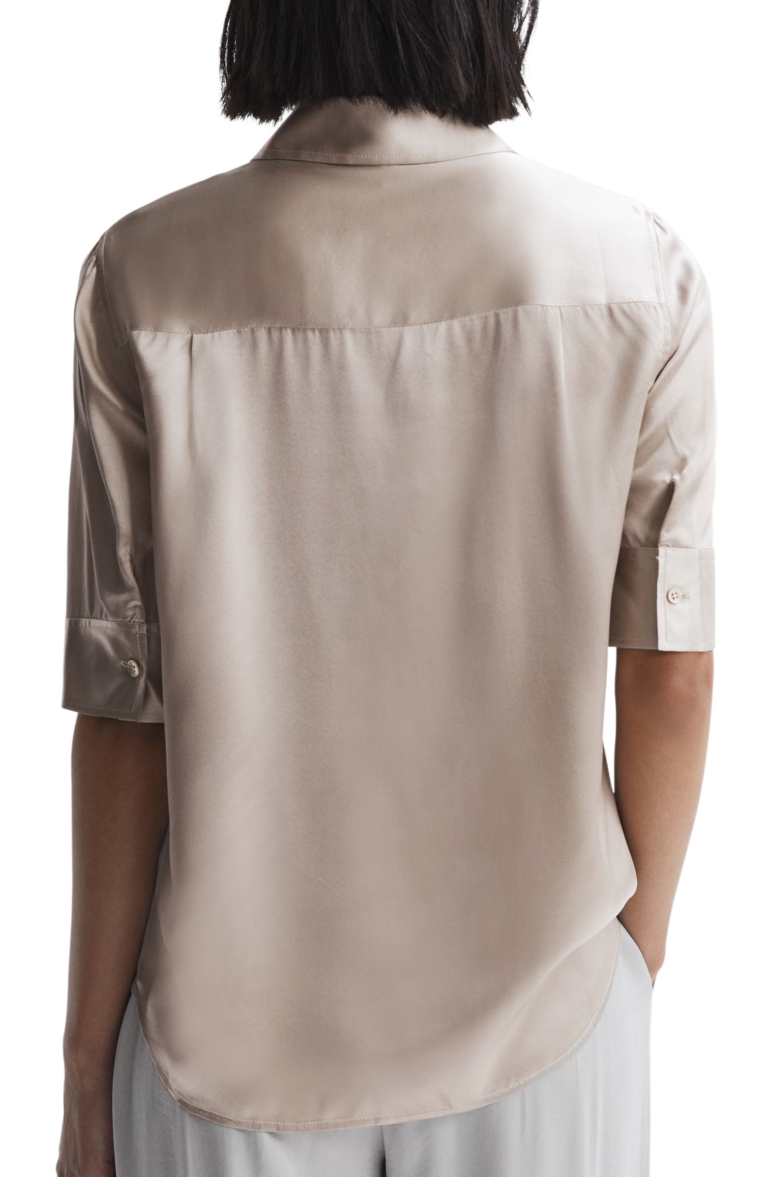 Reiss Aubrey Silk Button-Up Shirt | Nordstrom