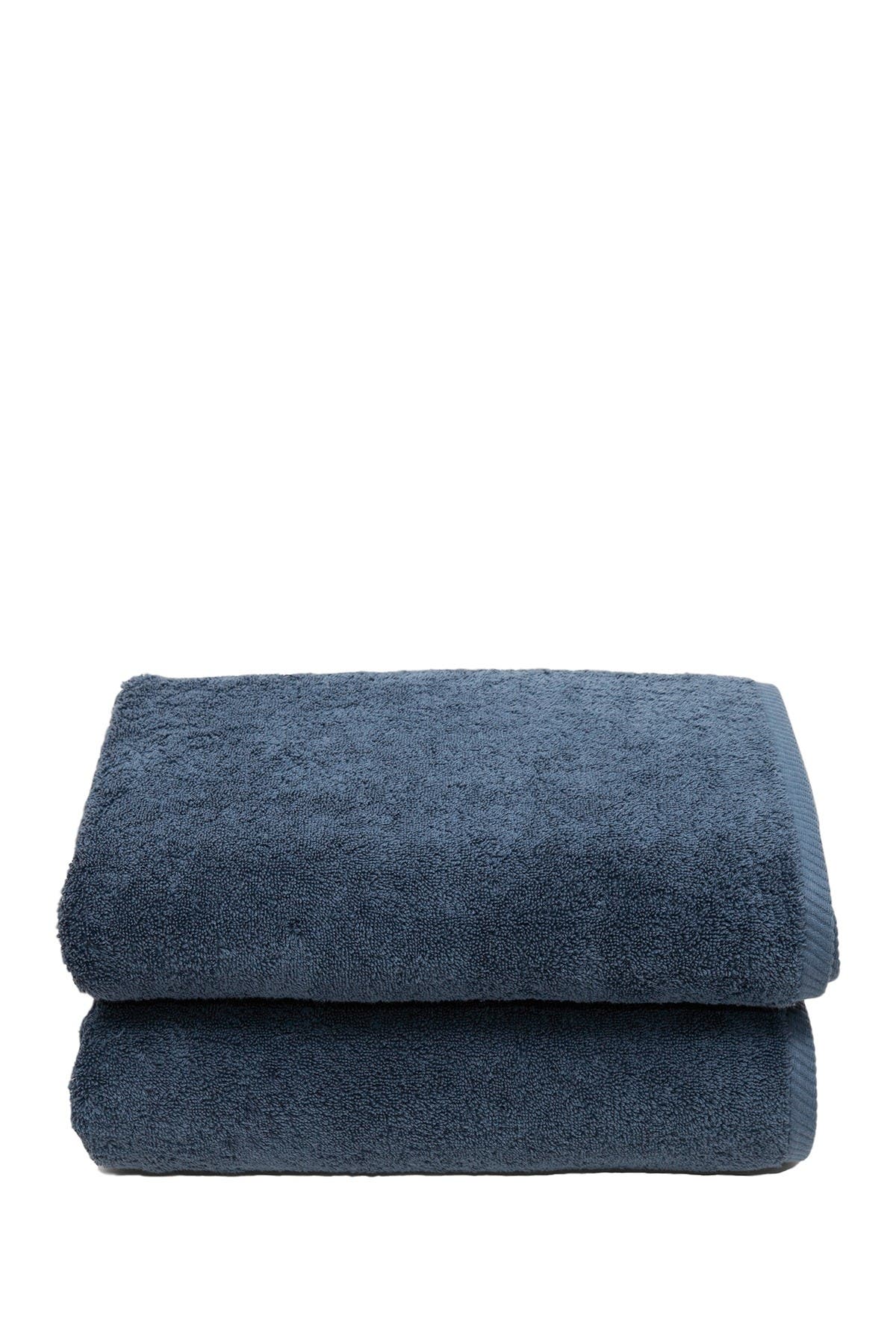 Linum Home Textiles Midnight Blue Soft Twist Bath Towels Set of 2