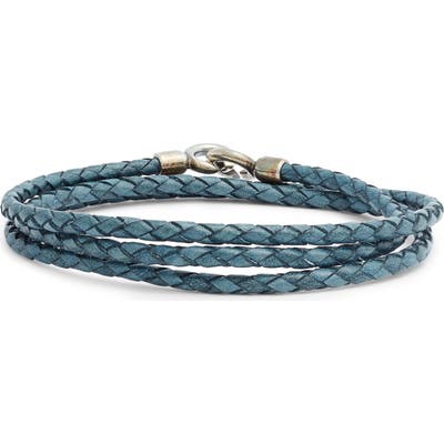 Degs & Sal Braided Leather Wrap Bracelet