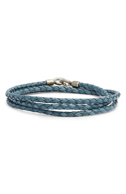 Braided Wrap Bracelet in Blue